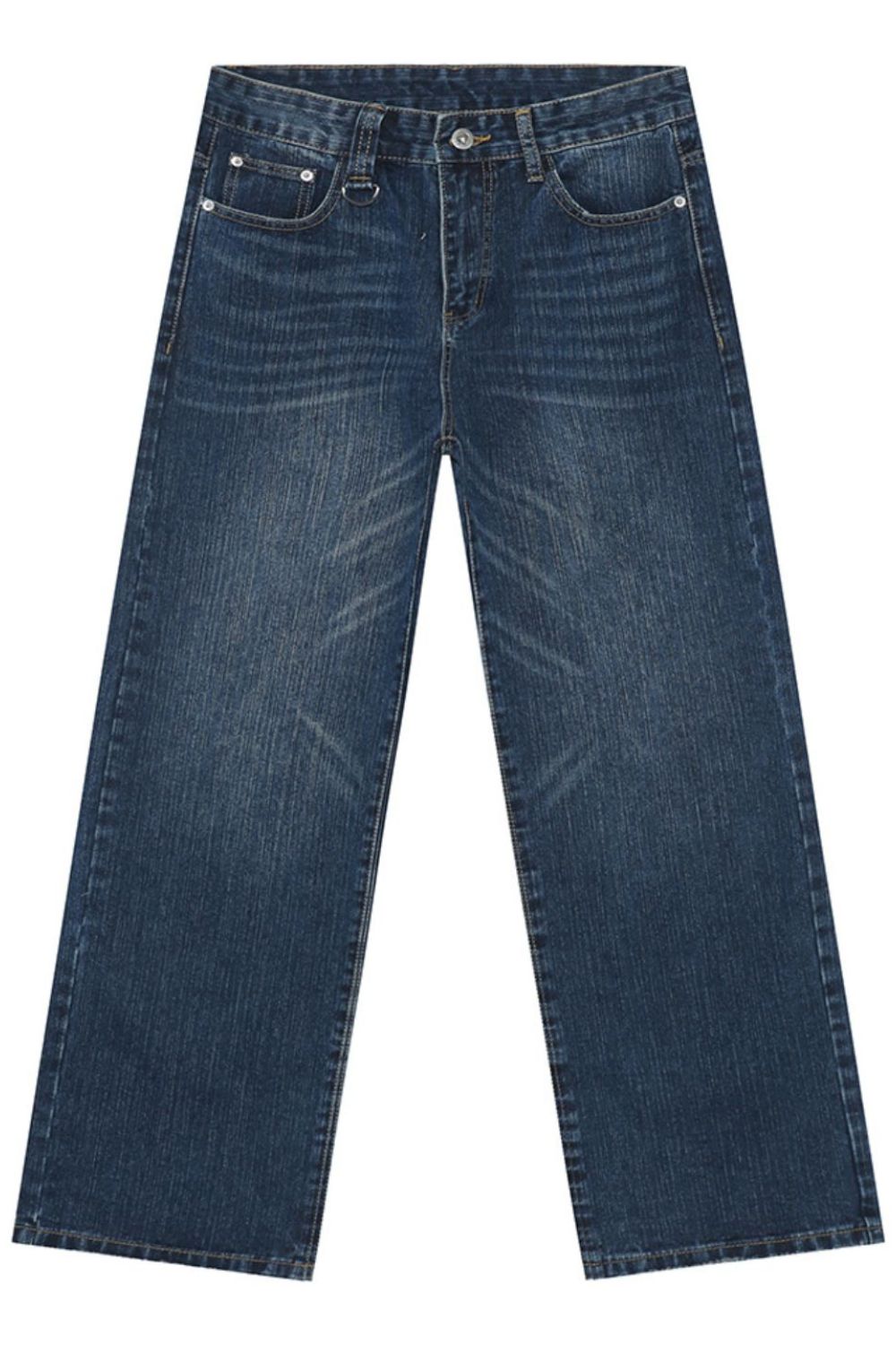 Buy Wide Straight Jeans with Pockets by Faz