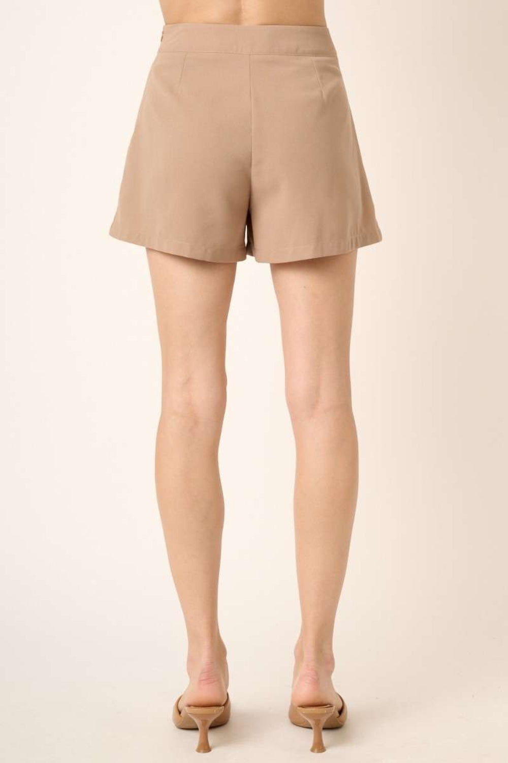 Buy Side Invisible Zipper Pleated Shorts by Faz