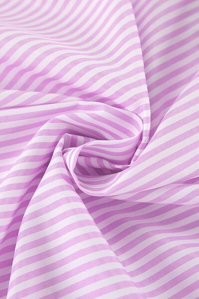 Buy Striped Collared Neck Long Sleeve Shirt by Quanlity Stitch