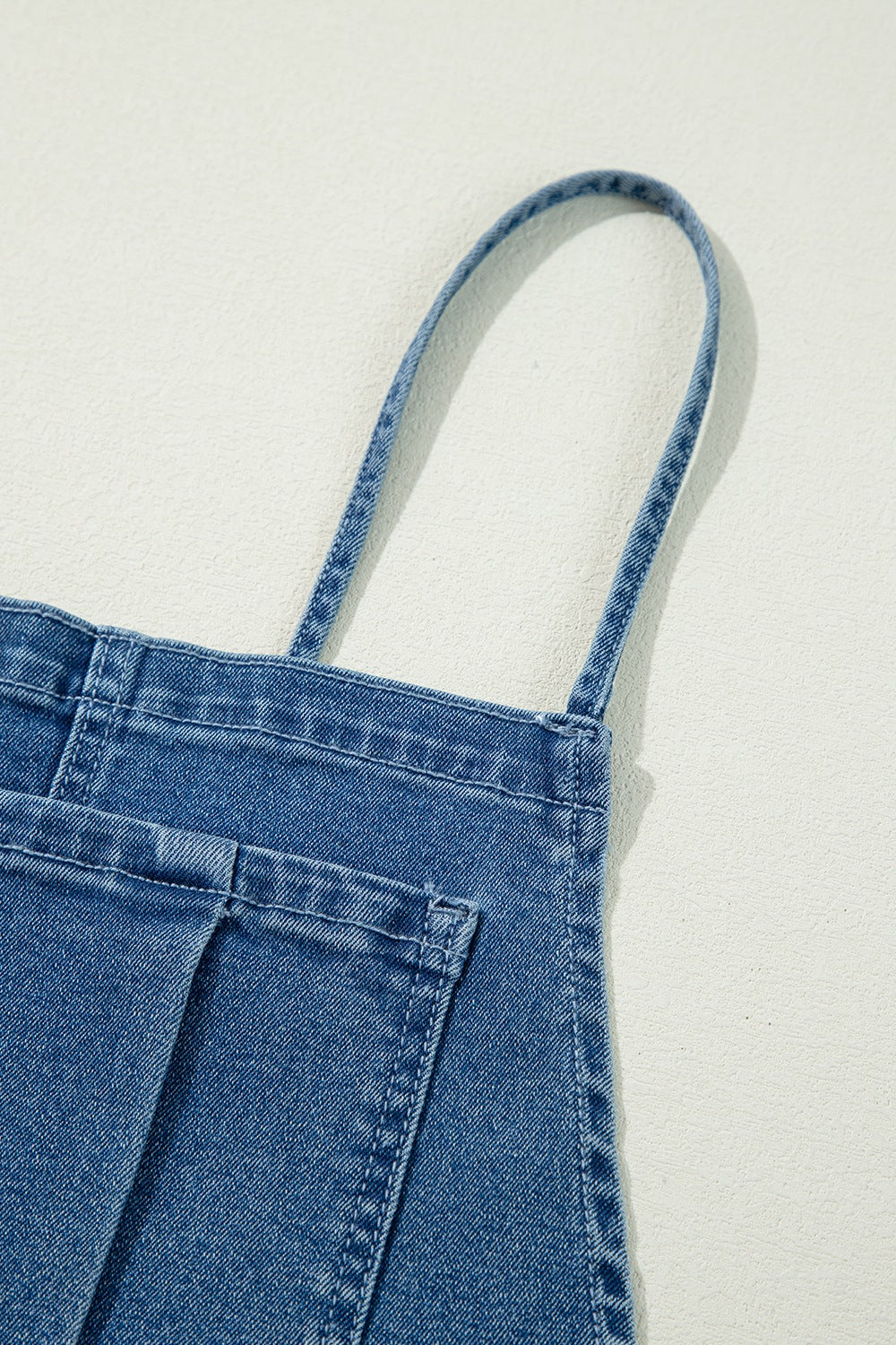 Buy Adjustable Tie Straps Wide Leg Denim Overalls by Faz