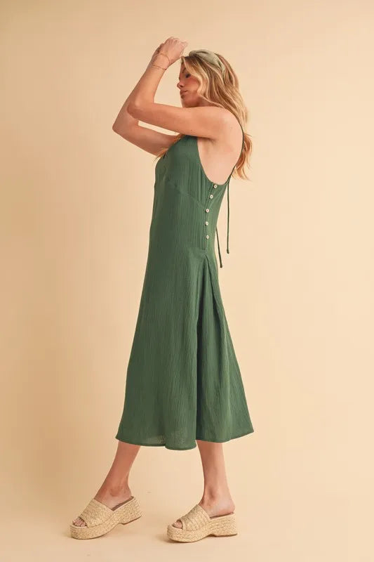 Buy Side Button Midi Cami Dress by Faz