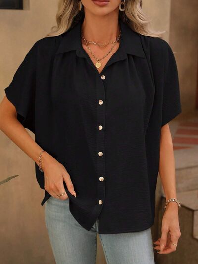 Buy Contrast Collared Neck Short Sleeve Shirt by A@X@E