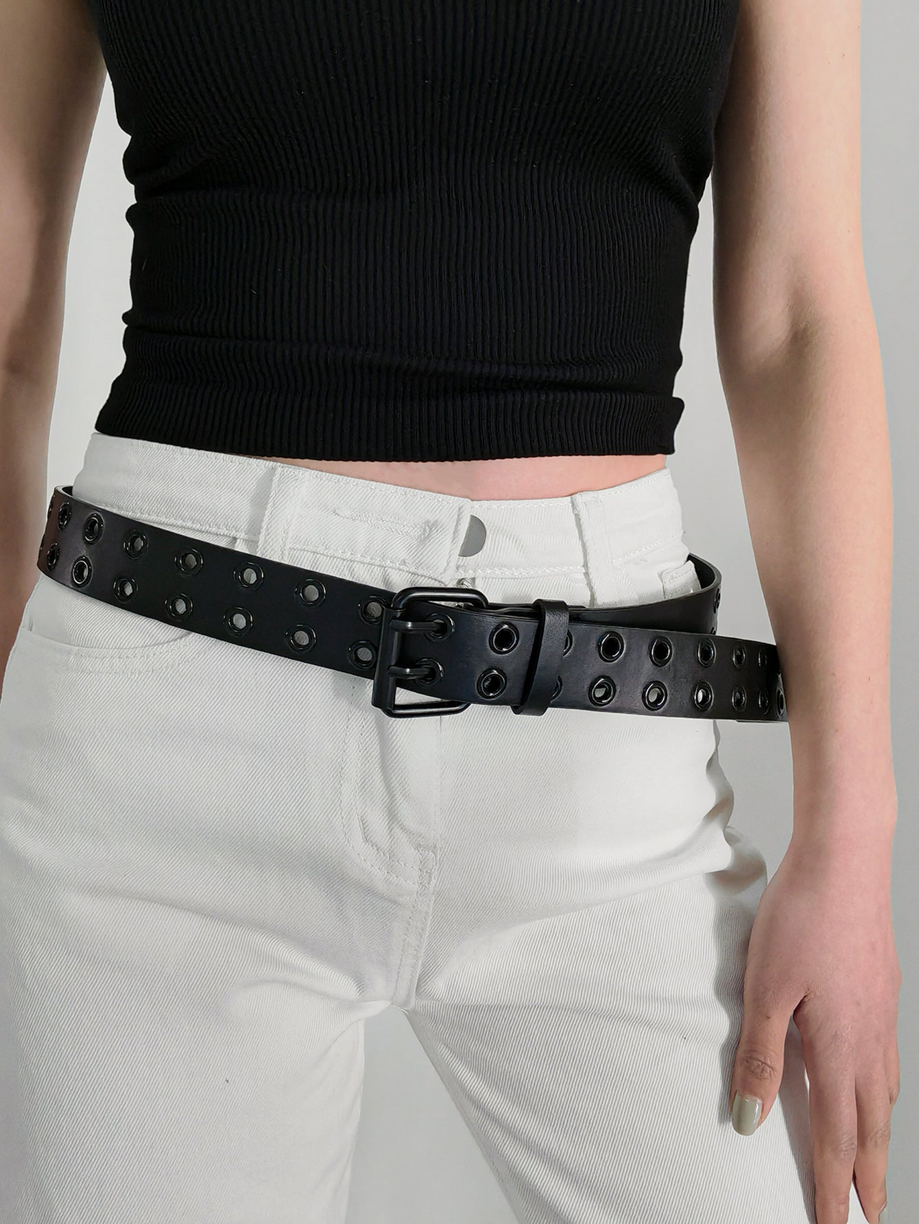 Buy Grommet PU Leather Belt by Faz
