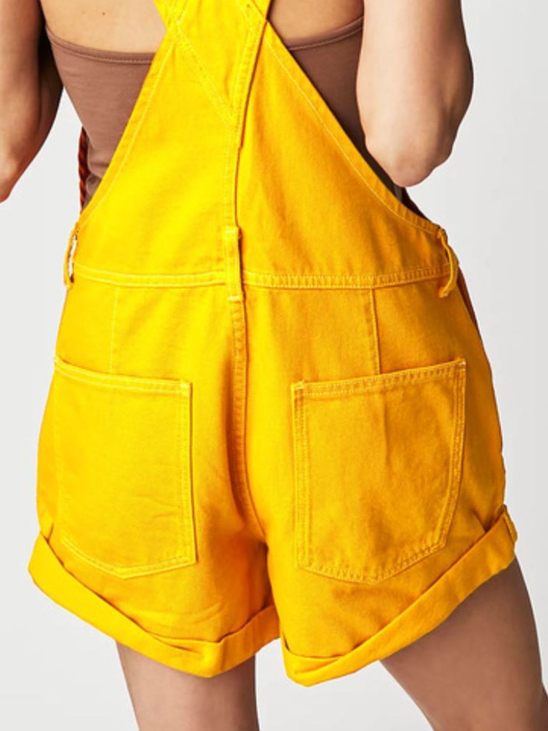 Buy Square Neck Wide Strap Denim Overalls by Faz