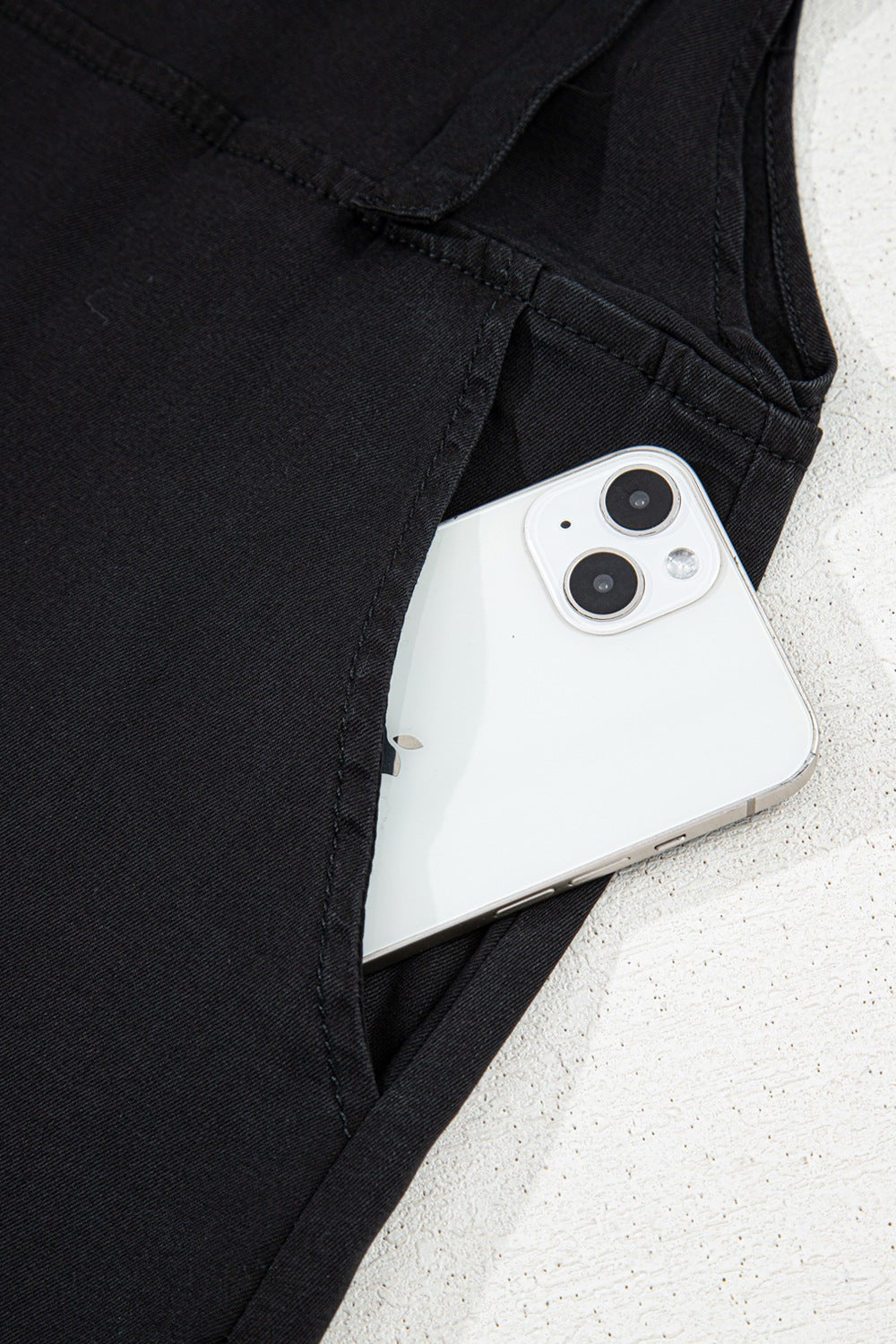 Buy Square Neck Denim Overalls with Pockets by Faz