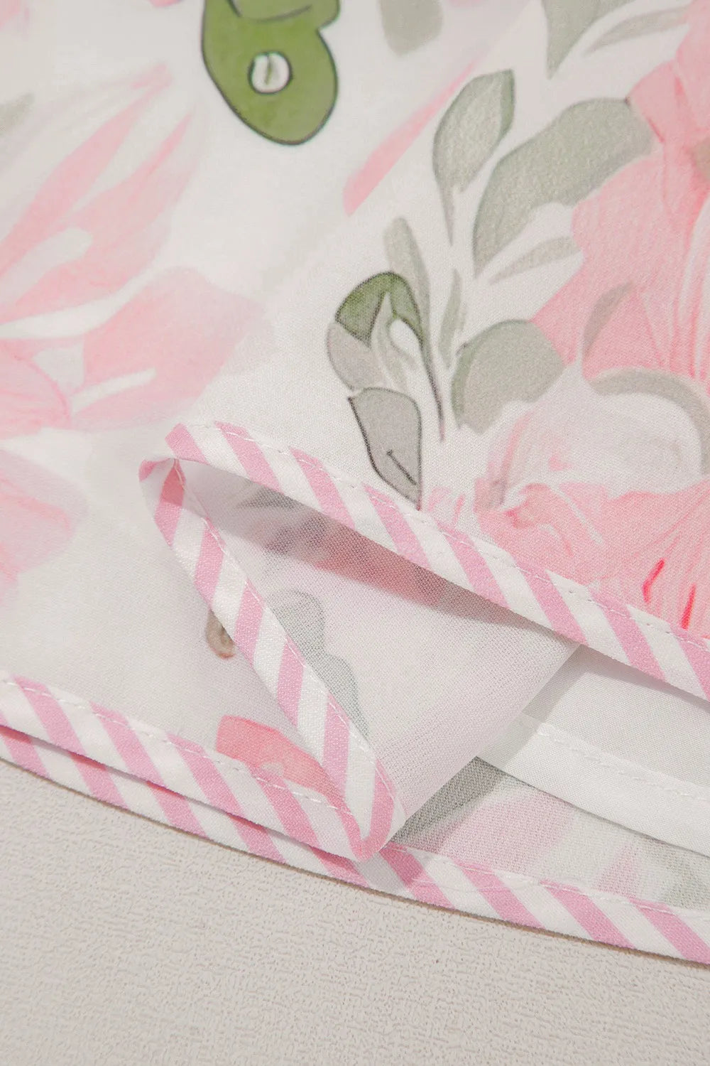 Buy Floral Contrast Edge Layered Short Sleeve Mini Dress by Faz