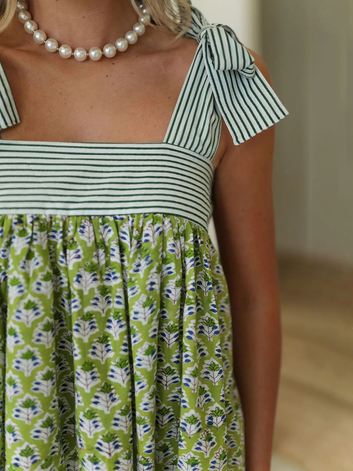 Buy Printed Tie Shoulder Mini Cami Dress by Faz