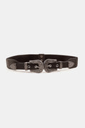 Buy Symmetrical Zinc Alloy Buckle PU Leather Belt by Faz