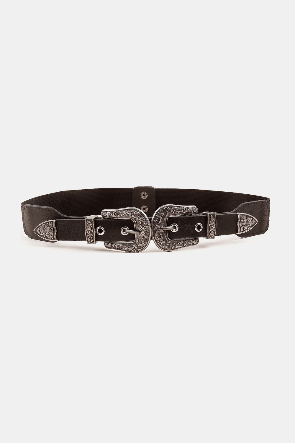 Buy Symmetrical Zinc Alloy Buckle PU Leather Belt by Faz