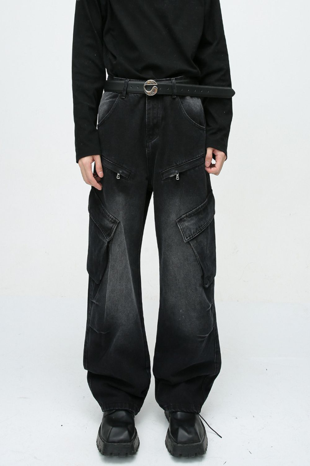 Buy Baggy Jeans with Cargo Pockets by Faz