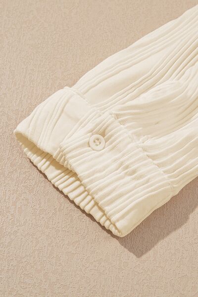 Buy Textured Collared Neck Long Sleeve Shirt by SYNZ