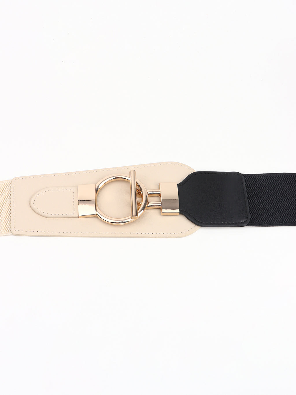 Buy PU Elastic Wide Belt with Alloy Buckle by Faz