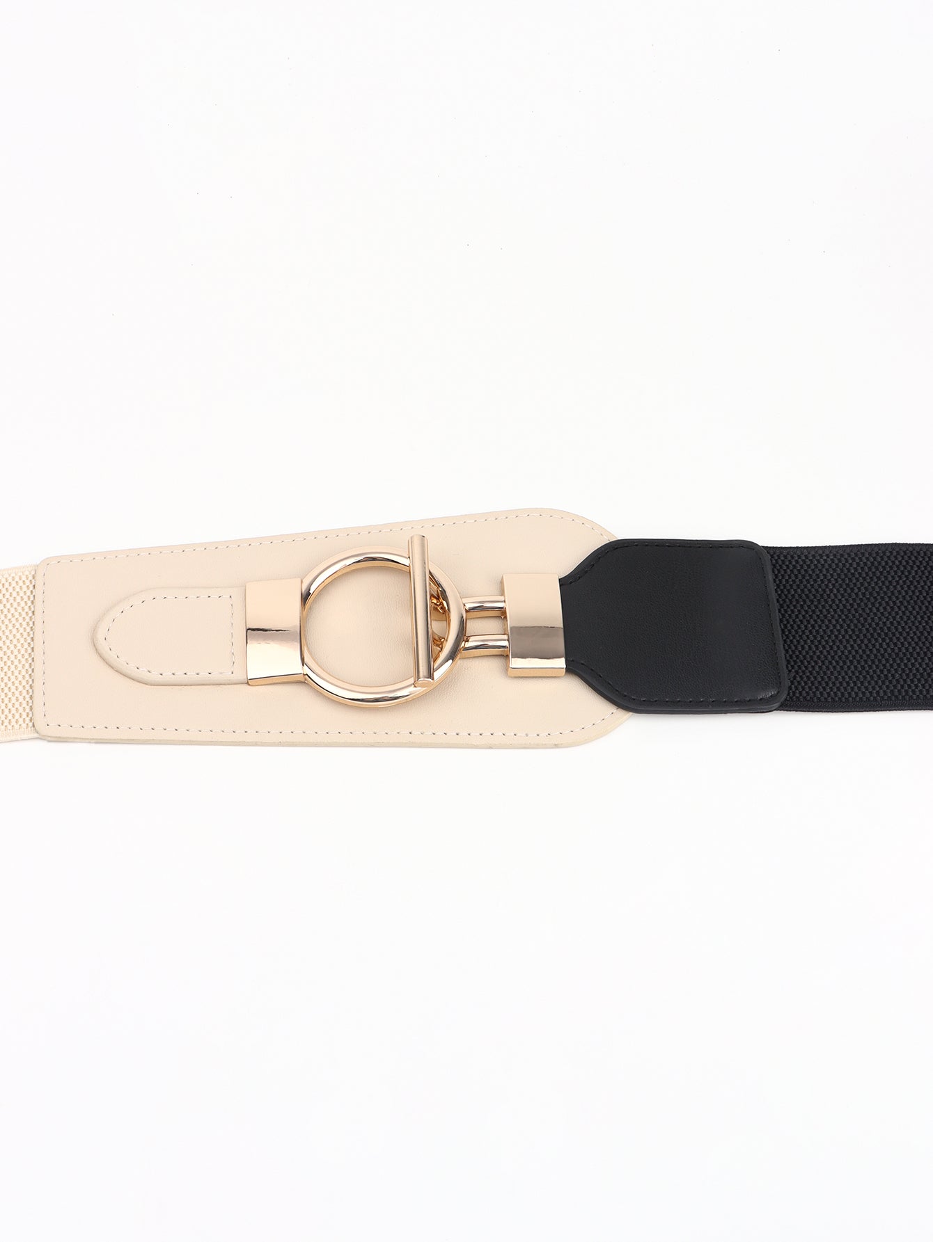 Buy PU Elastic Wide Belt with Alloy Buckle by Faz
