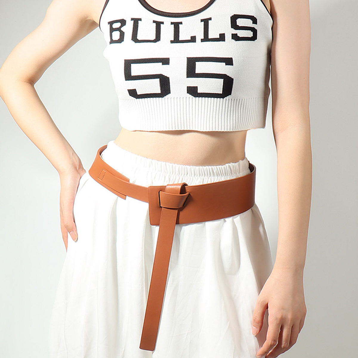 Buy Knot Detail PU Belt by Faz