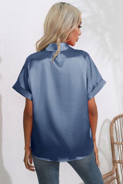 Buy Collared Neck Short Sleeve Shirt by B&S