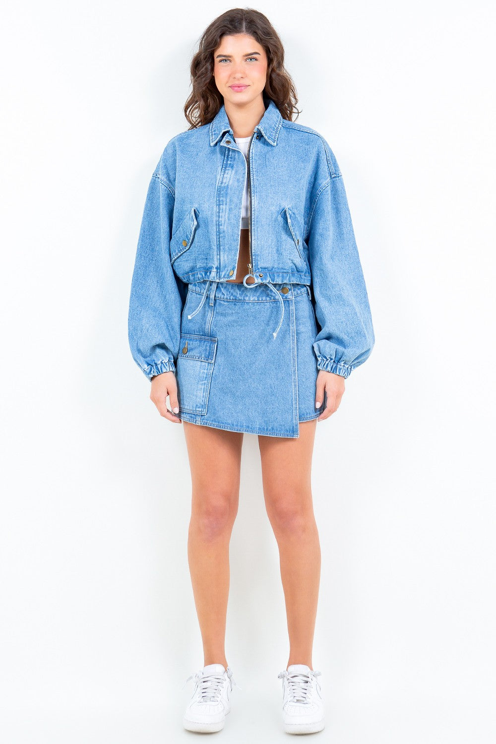 Buy Cargo Pocket Denim Skort by Faz