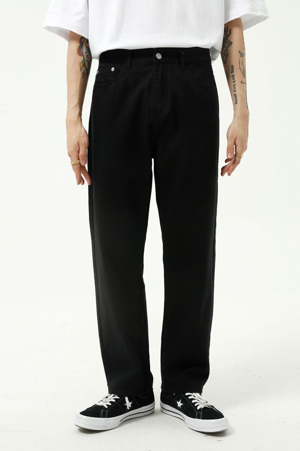 Buy Straight Leg Jeans with Pockets by Faz