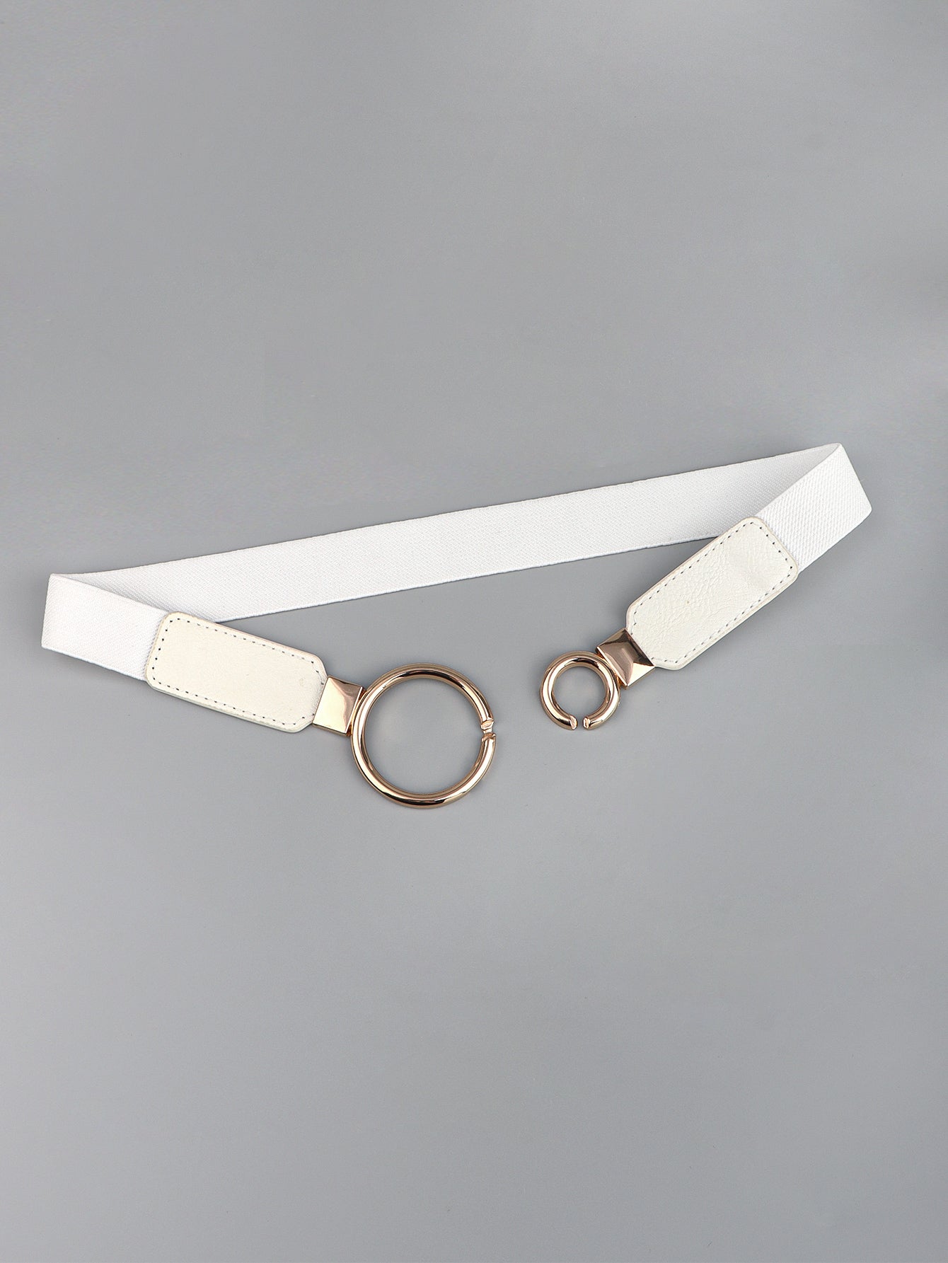 Buy Double Ring Buckle Elastic PU Belt by Faz