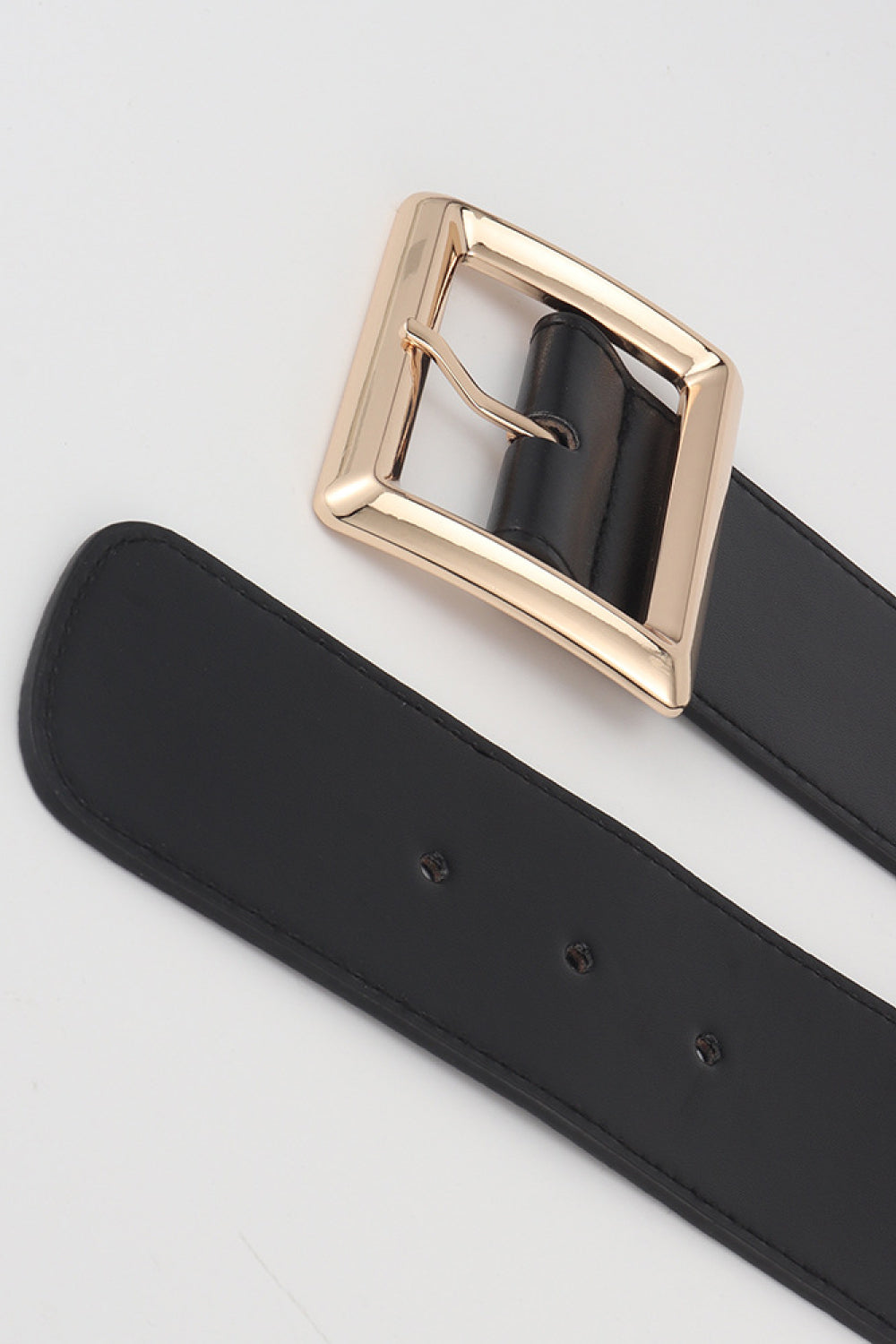 Buy Rectangle Buckle Elastic Wide Belt by Faz