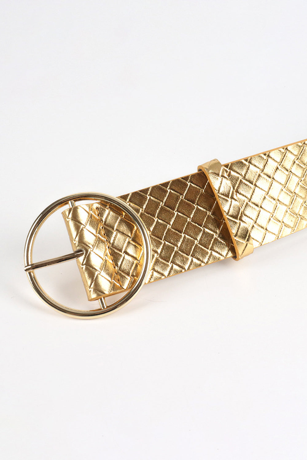 Buy PU Leather Circle Shape Buckle Belt by Faz