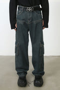 Buy Men's Baggy Jeans with Cargo Pockets by Faz