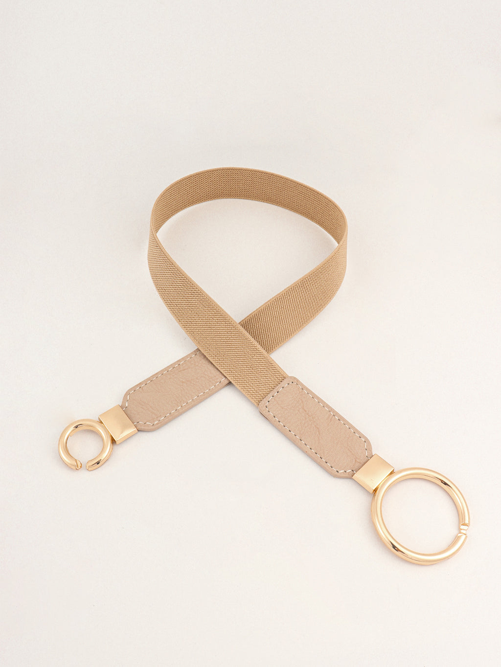 Buy Double Ring Buckle Elastic PU Belt by Faz