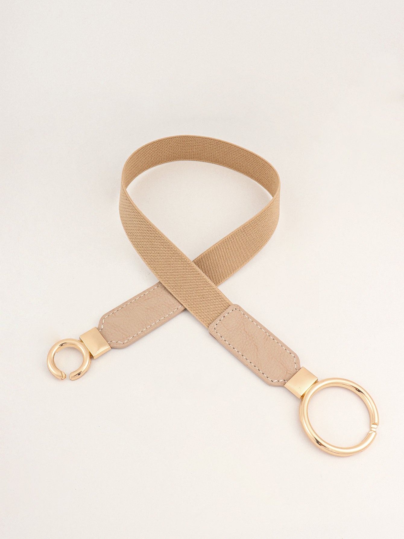 Buy Double Ring Buckle Elastic PU Belt by Faz
