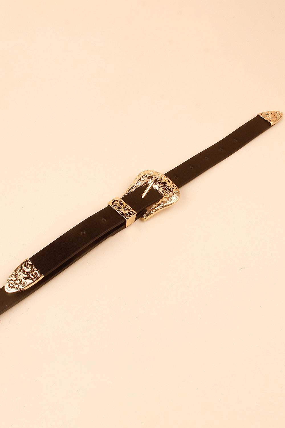 Buy Double Buckle PU Leather Belt by Faz