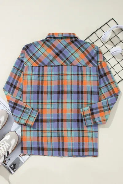 Buy Plaid Collared Neck Long Sleeve Shirt by SYNZ