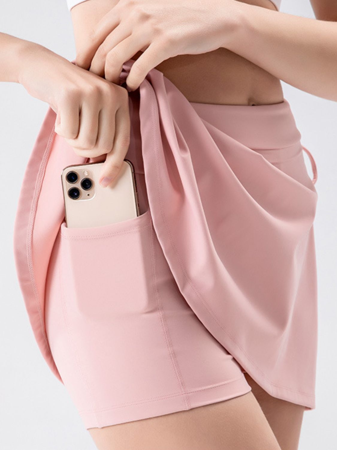 Buy High Waist Active Skort with Pockets by Faz