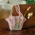 The Arus Mesh Wire  Bag in Pink