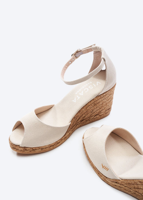 Buy Aiguafreda Canvas Espadrille Sandal Wedges by Viscata