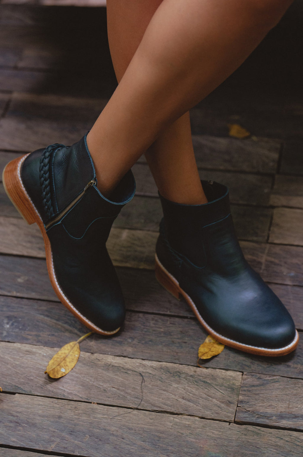 Buy Alexa Ankle Leather Boots by Bali ELF