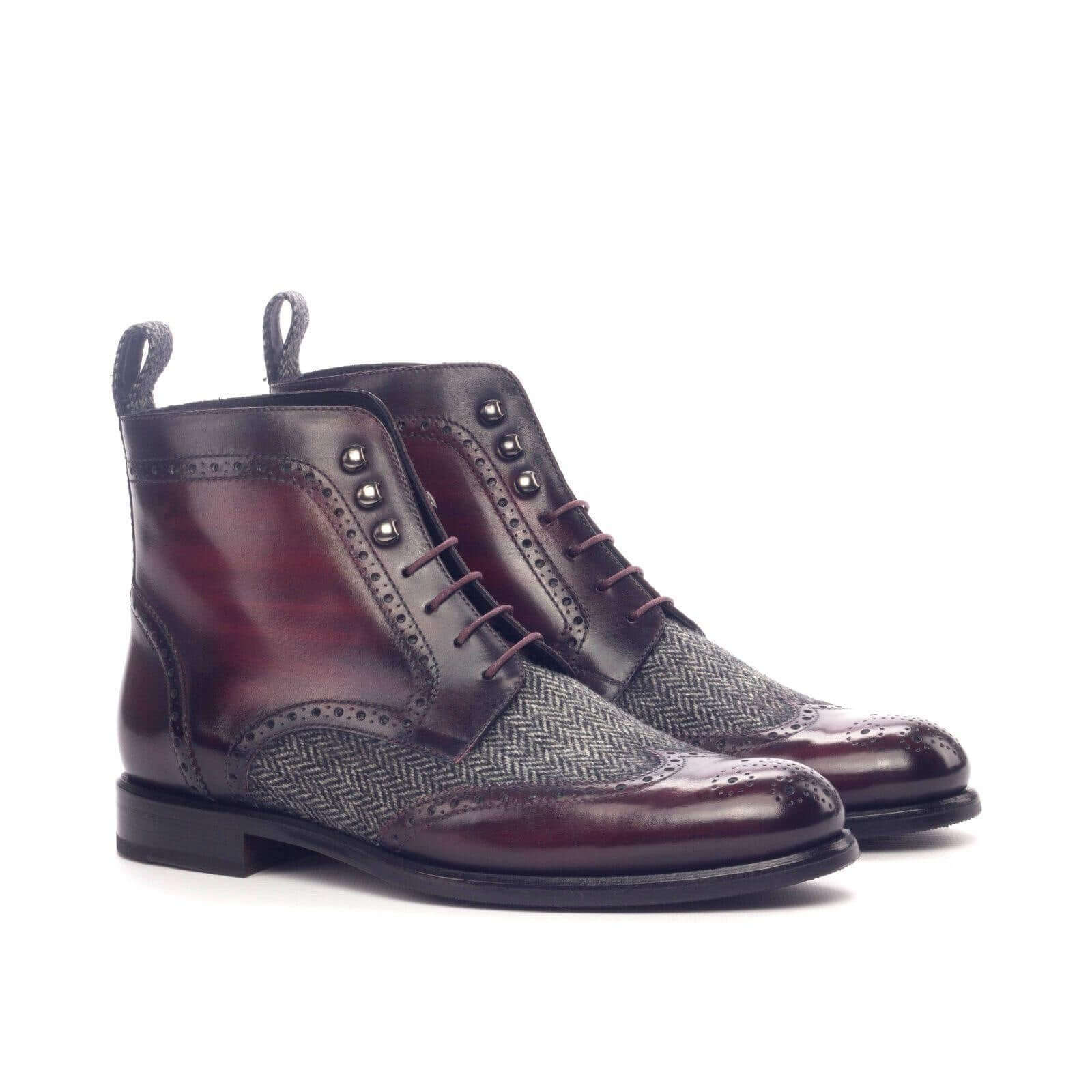 Buy Aliya Ladies Military Brogue Patina Boots by Que Shebley