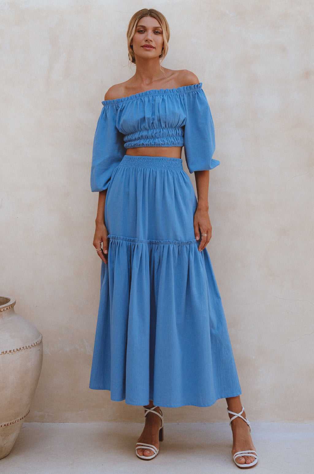 Buy Annabelle Boho Linen Maxi Skirt by Bali ELF