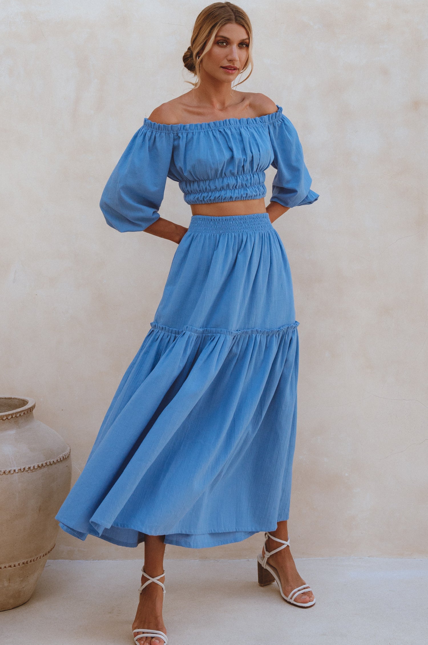 Buy Annabelle Boho Linen Maxi Skirt by Bali ELF
