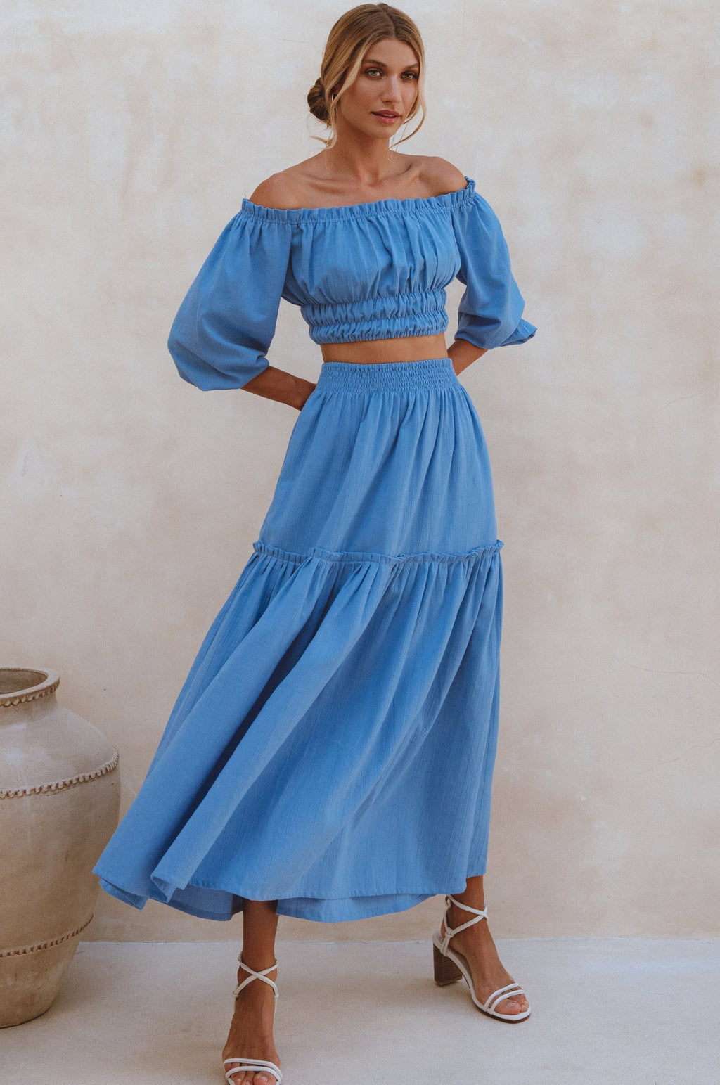 Buy Annabelle Boho Linen Maxi Skirt by Bali ELF
