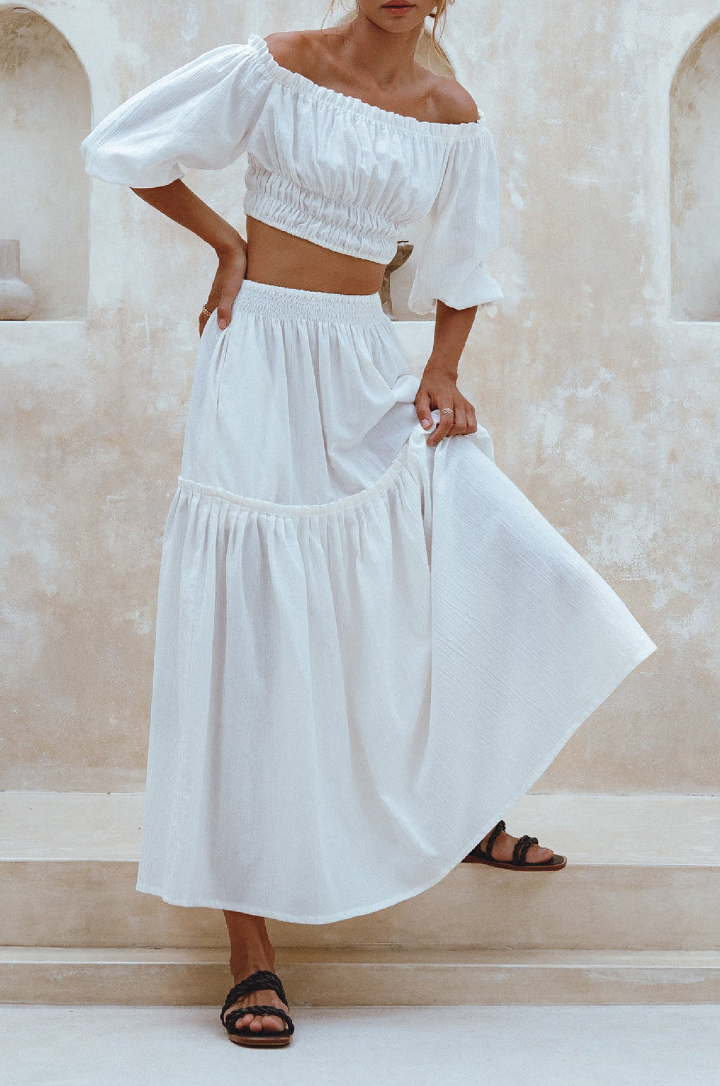 Buy Annabelle Boho Linen Maxi Skirt by Bali ELF