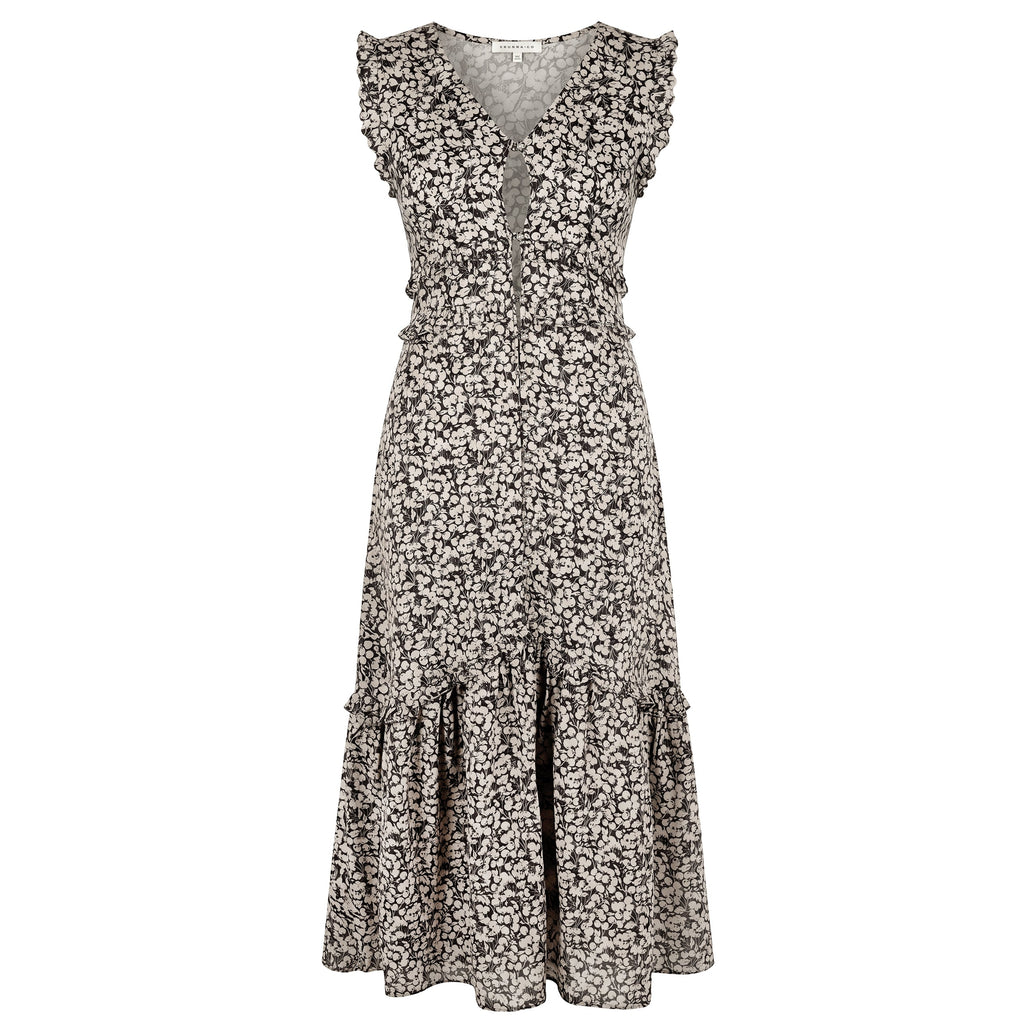 The Black Cherry Cotton Midi Dress