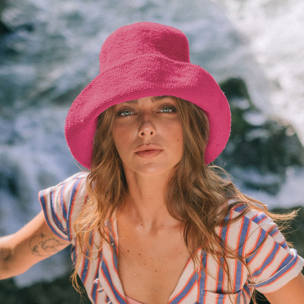 BLOOM Crochet Hat in Hot Pink