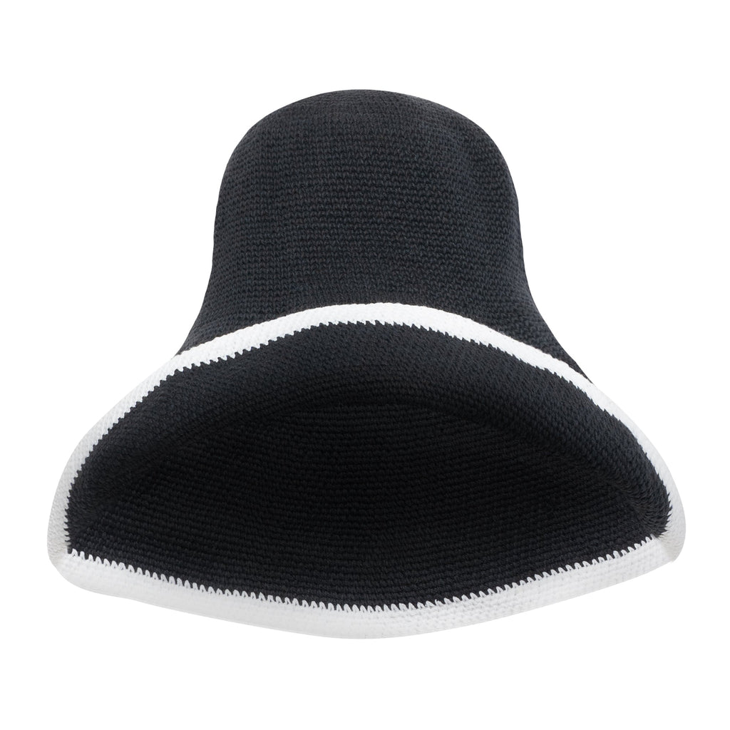 BLOOM LINE Crochet Sun Hat in Black