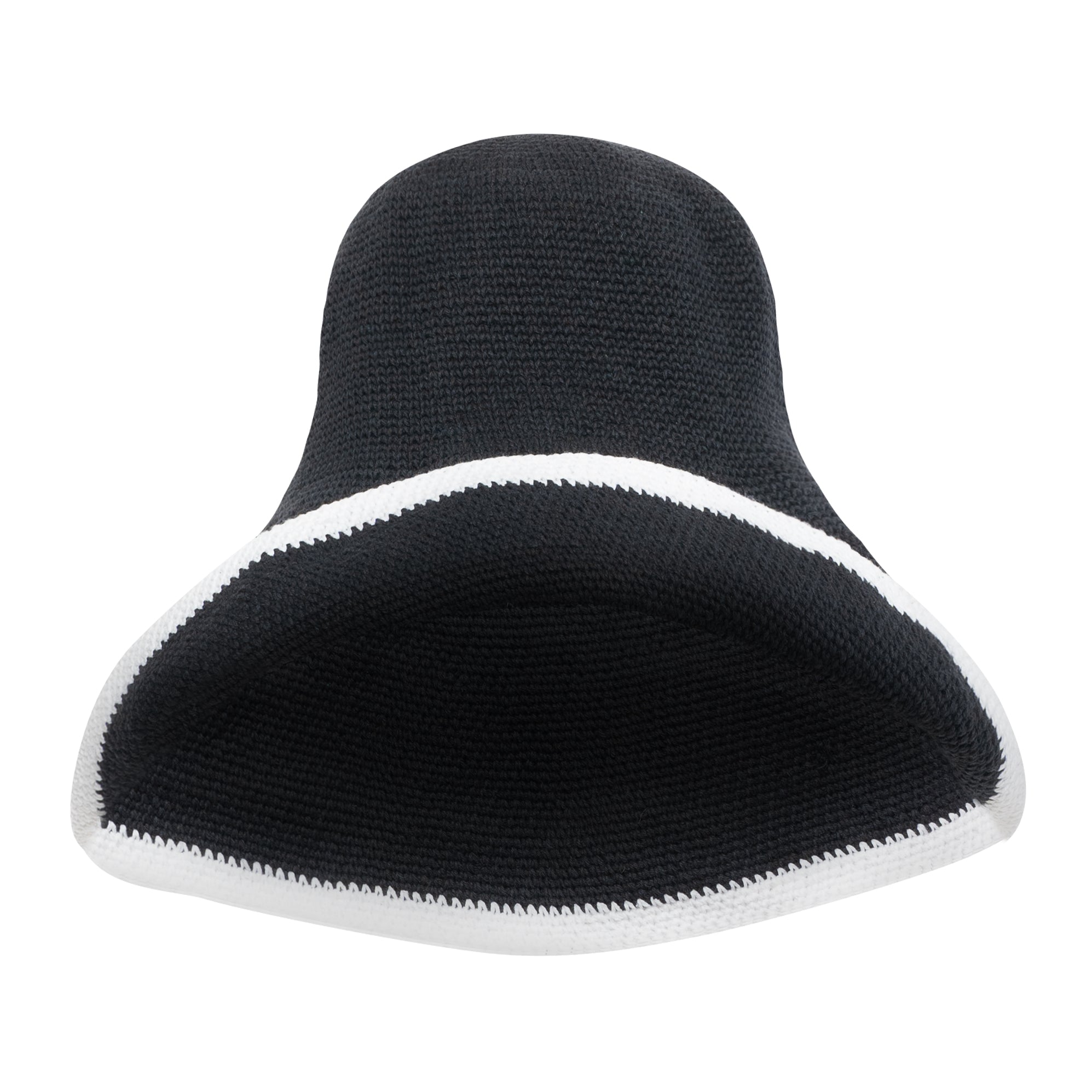 BLOOM LINE Crochet Sun Hat in Black