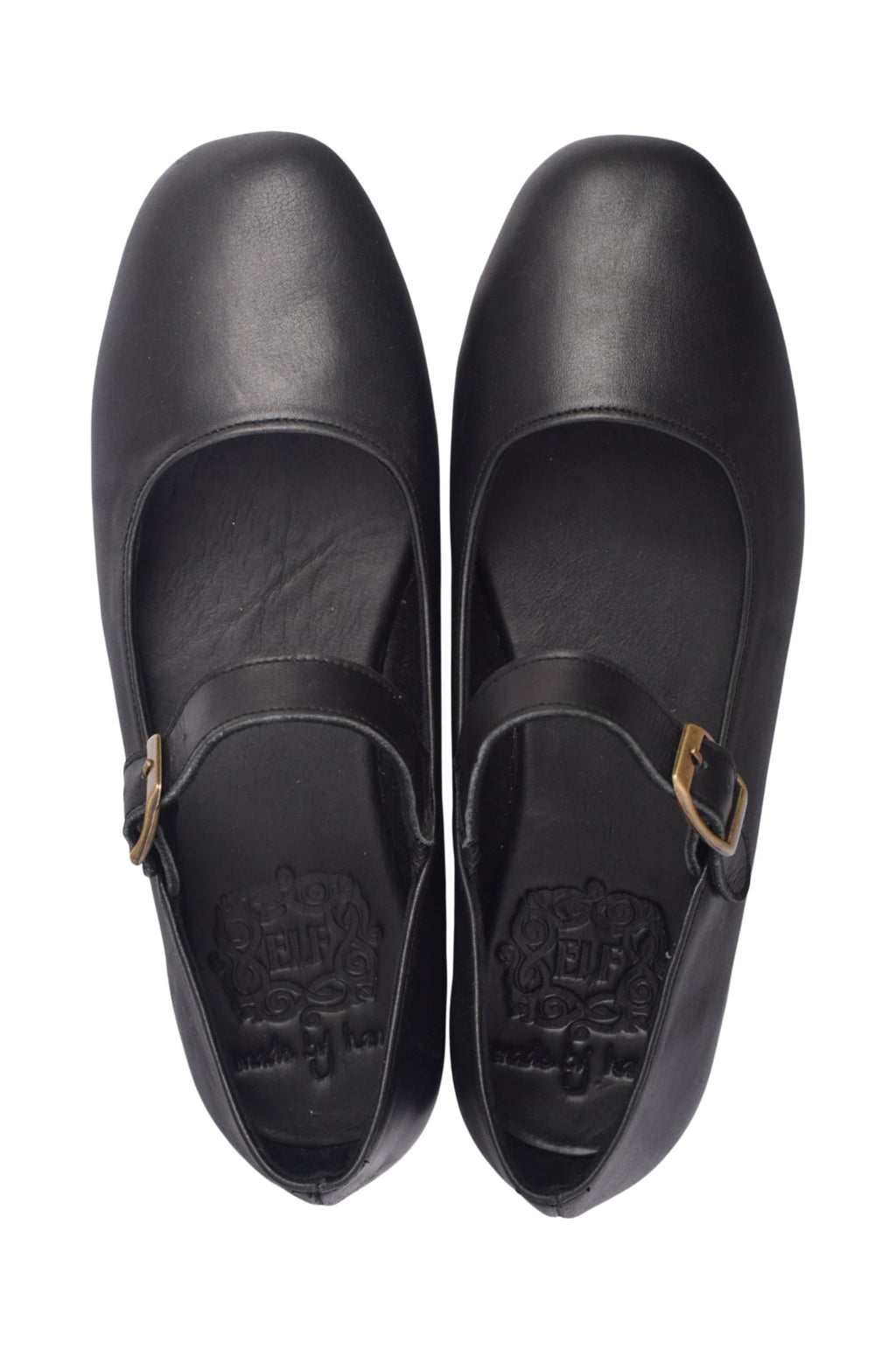 Buy Belle Rose Round Toe Leather Flats by Bali ELF