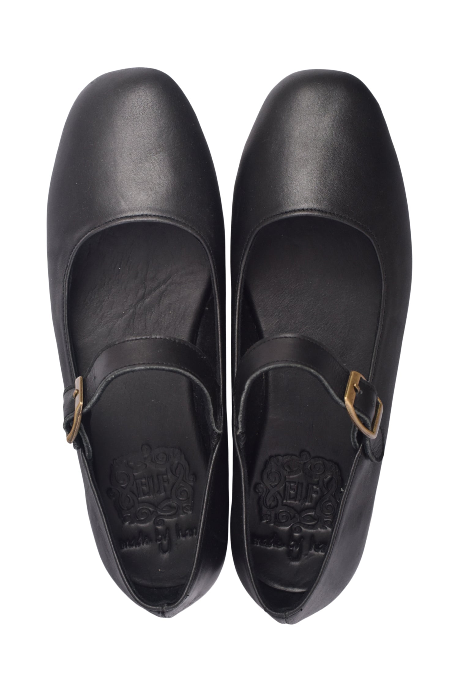 Buy Belle Rose Round Toe Leather Flats by Bali ELF