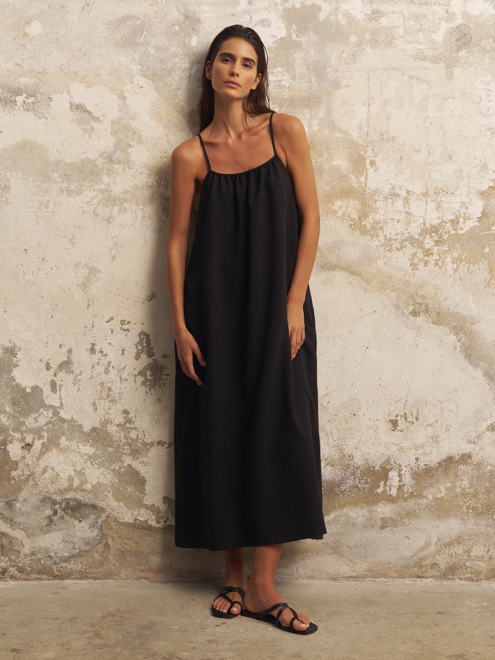Buy Bliss Flow Maxi Dress - Black by The Handloom