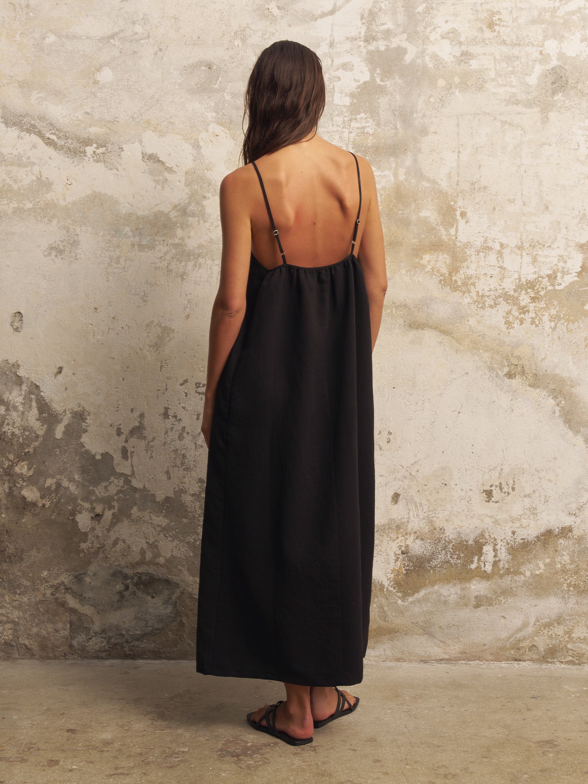 Buy Bliss Flow Maxi Dress - Black by The Handloom