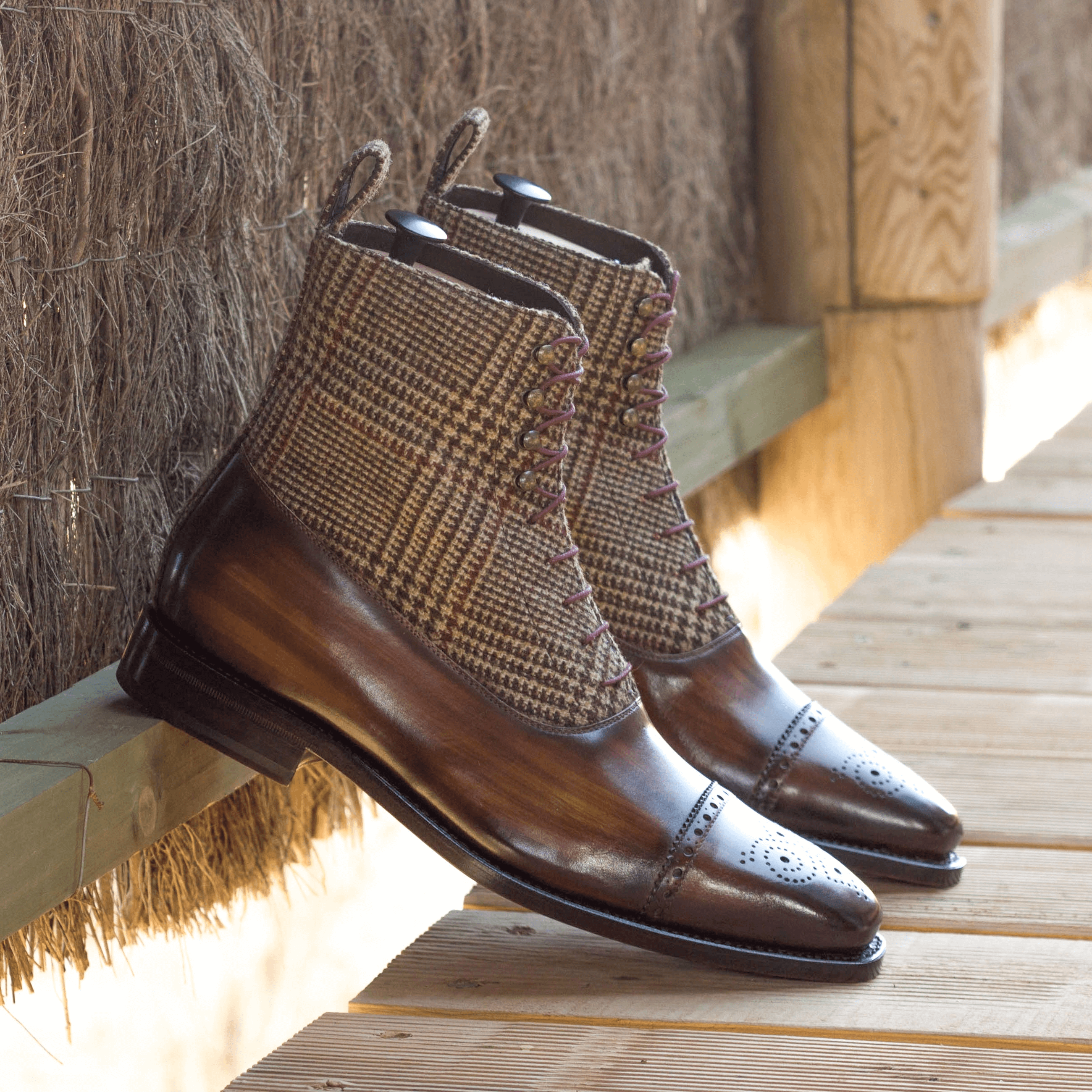 Buy Caine Balmoral Patina Boots by Que Shebley