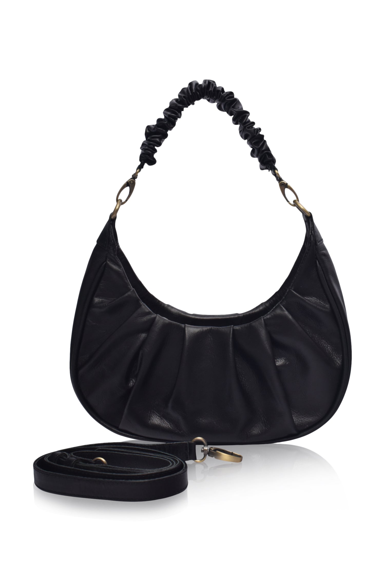 Buy Camille Ruched Leather Bag by Bali ELF