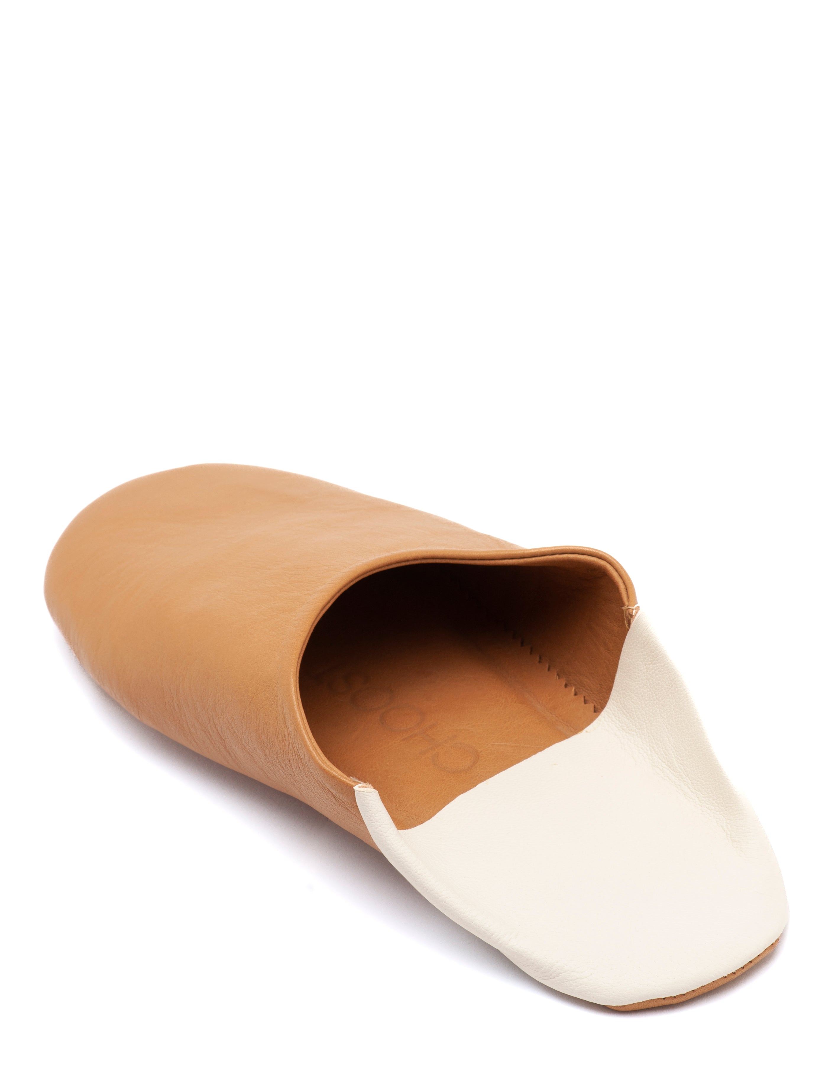 Buy Cappuccino Ivory - Leather Slippers by Choost