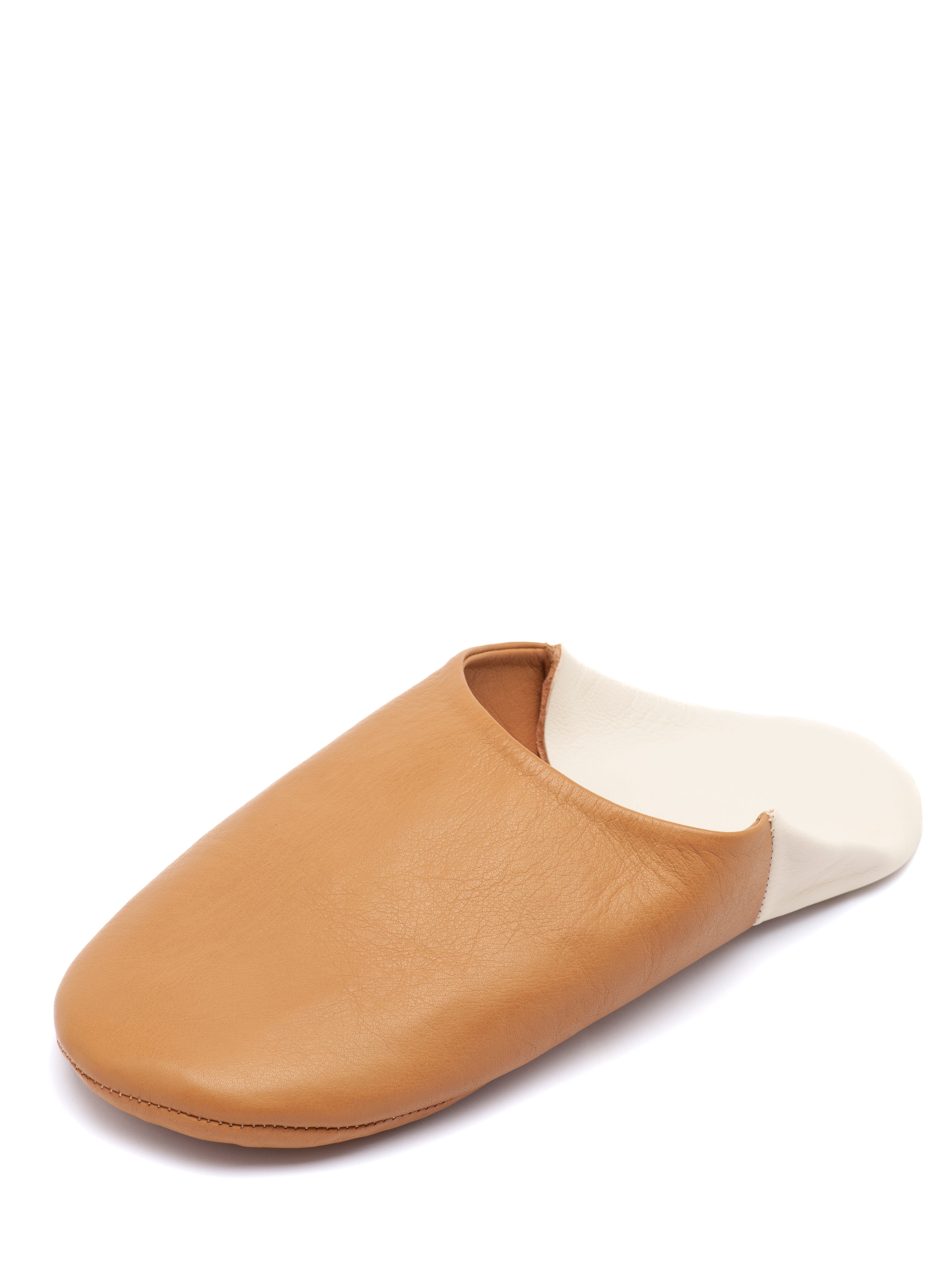 Buy Cappuccino Ivory - Leather Slippers by Choost